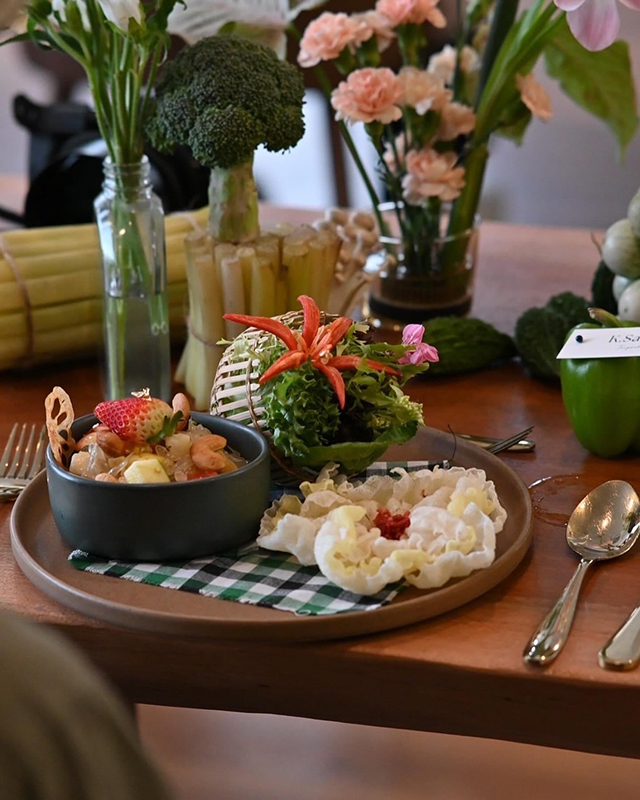 อาหารไทย Set menu ในรูปแบบ Vegetarian งาน Chef Table 