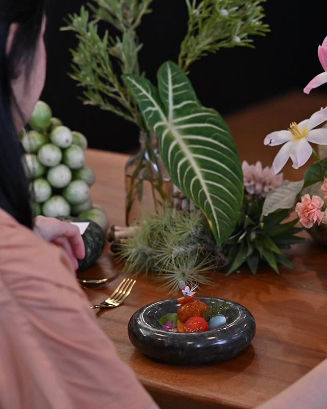 อาหารไทย Set menu ในรูปแบบ Vegetarian งาน Chef Table 