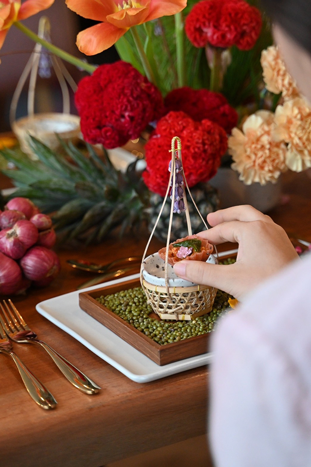 อาหารไทย Set menu ในรูปแบบ Vegetarian งาน Chef Table 