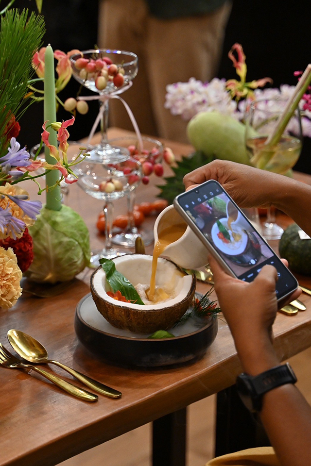 อาหารไทย Set menu ในรูปแบบ Vegetarian งาน Chef Table 